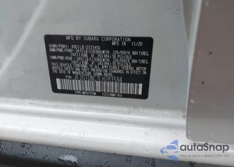 2020 Subaru Crosstrek Hybrid from USA, damaged, VIN JF2GTDNC7LH283584